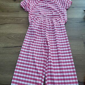 Zara pink and White Checkered Kids set
